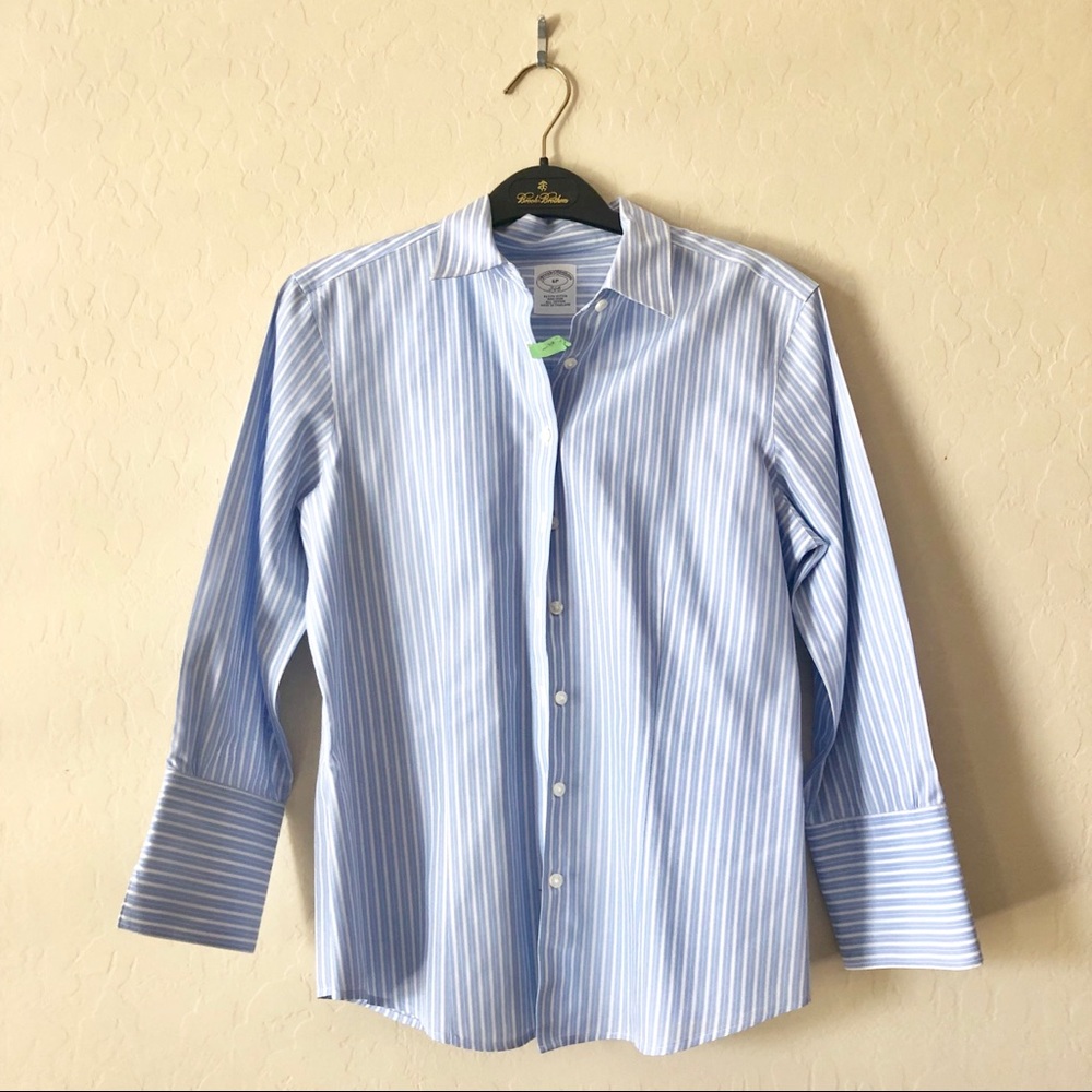 BROOKS BROTHERS striped button work dress shirt